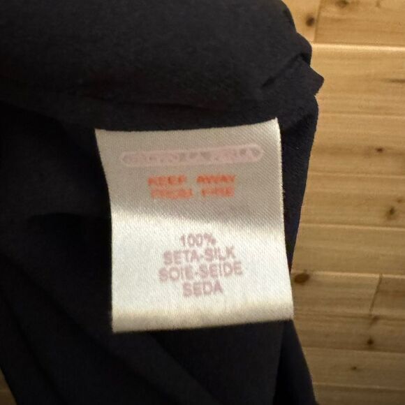 Malizia La Perla Size Small Silk Mesh Floral Bodice Intimates Slip Night Gown - Picture 13 of 13